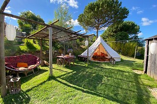 Uma noite em Yurt ou Lotus ou Rondável para 2 em Quinta Antes o Vento em Vimeiro (Leiria)