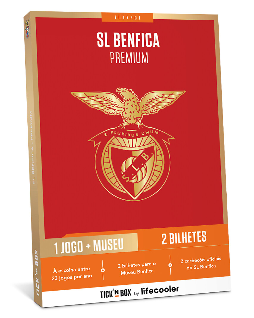 SL Benfica Premium - 2 bilhetes + museu