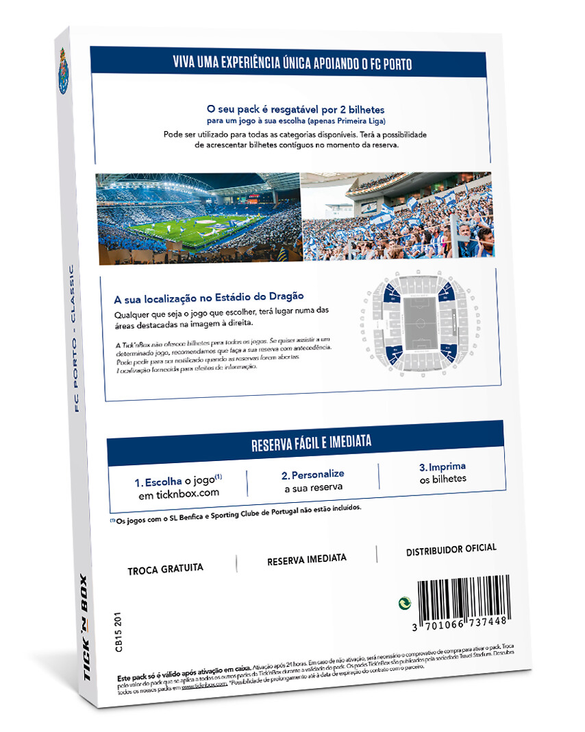 FC Porto Classic - 2 bilhetes