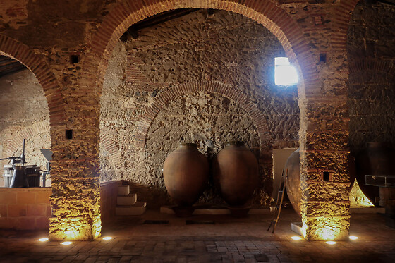 Uma prova do aparadinho para 2 em Cella Vinaria Antiqua by Honrado Vineyards em Vidigueira (Beja)