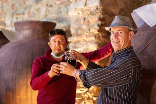 Uma prova do aparadinho para 2 em Cella Vinaria Antiqua by Honrado Vineyards em Vidigueira (Beja)